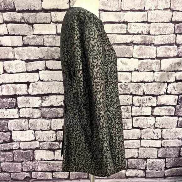 Jones New York NWT Gray & Black Long Sleeve Jacket Size 10 - Picture 8 of 9